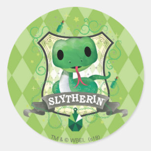 Harry Potter   Charmantes SLYTHERIN™ Wappen Runder Aufkleber