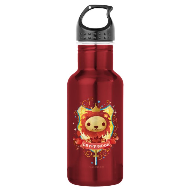 Harry Potter | Charming GRYFFINDOR™ Wappen Edelstahlflasche (Vorderseite)