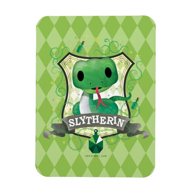 Harry Potter | Charming SLYTHERIN™ Wappen Magnet (Vertikal)