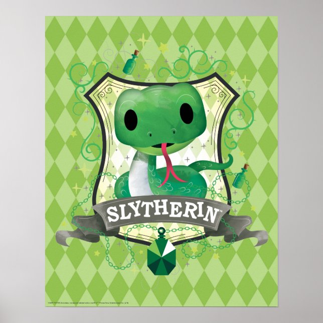 Harry Potter | Charming SLYTHERIN™ Wappen Poster (Vorne)