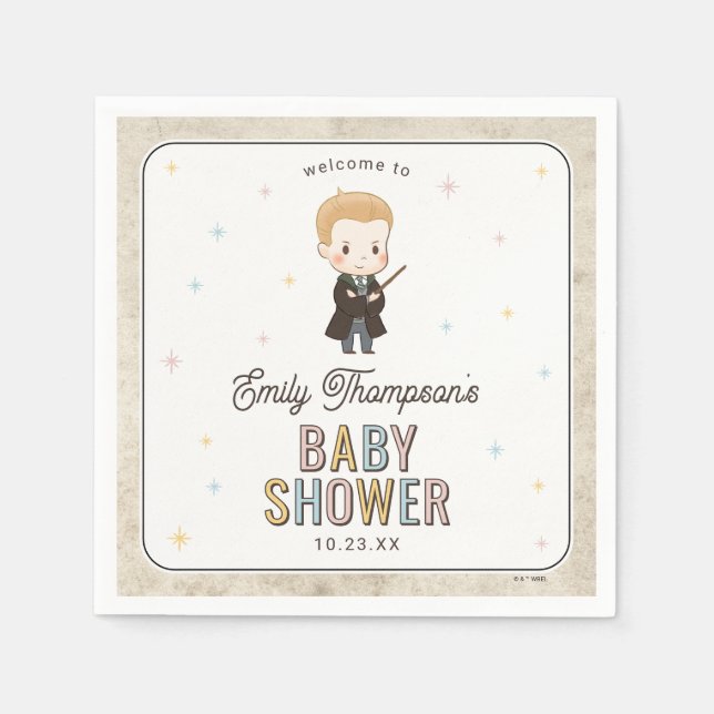Harry Potter Chibi Draco Malfoy Wizard Baby Shower Serviette (Vorderseite)