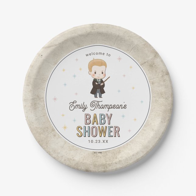 Harry Potter Chibi Draco Malfoy Zauberer Babyparty Pappteller (Vorderseite)