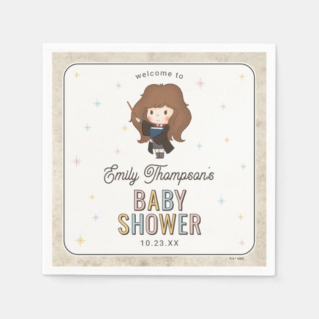 Harry Potter Chibi Hermione Wizard Baby Shower Serviette (Vorderseite)