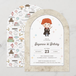 Harry Potter   Chibi Ron Weasley Zauberer Geburtst Einladung