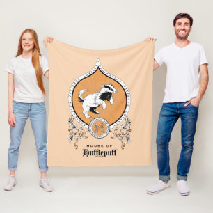 HARRY POTTER™   Delicate Sketch HUFFLEPUFF™ Wappen Fleecedecke
