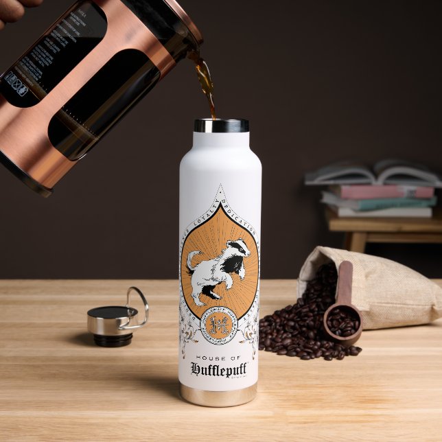 HARRY POTTER™ | Delicate Sketch HUFFLEPUFF™ Wappen Trinkflasche (Kaffee)
