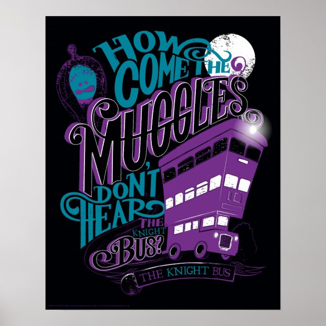 Harry Potter | die Ritter-Bus-Typografie-Grafik Poster (Vorne)