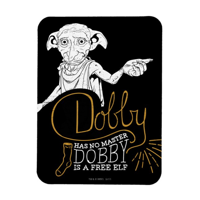 Harry Potter | Dobby Hat Keinen Meister Magnet (Vertikal)
