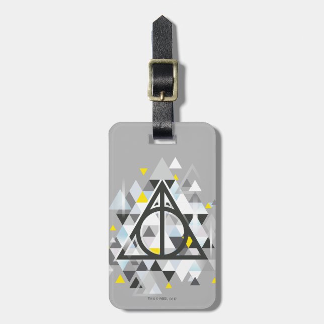 Harry Potter | Geometrisches Symbol der Todesrelik Gepäckanhänger (Vorderseite vertikal)