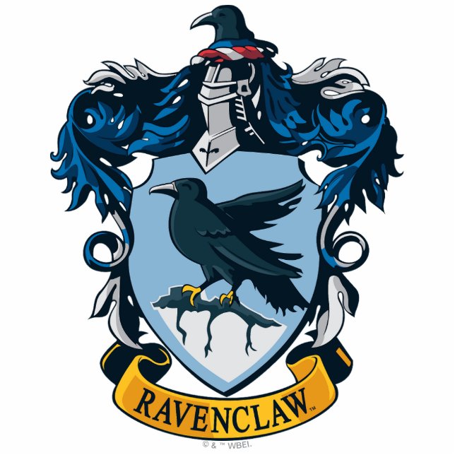 Harry Potter | Gothic Ravenclaw Wappen Fotoskulptur Magnet (Vorne)