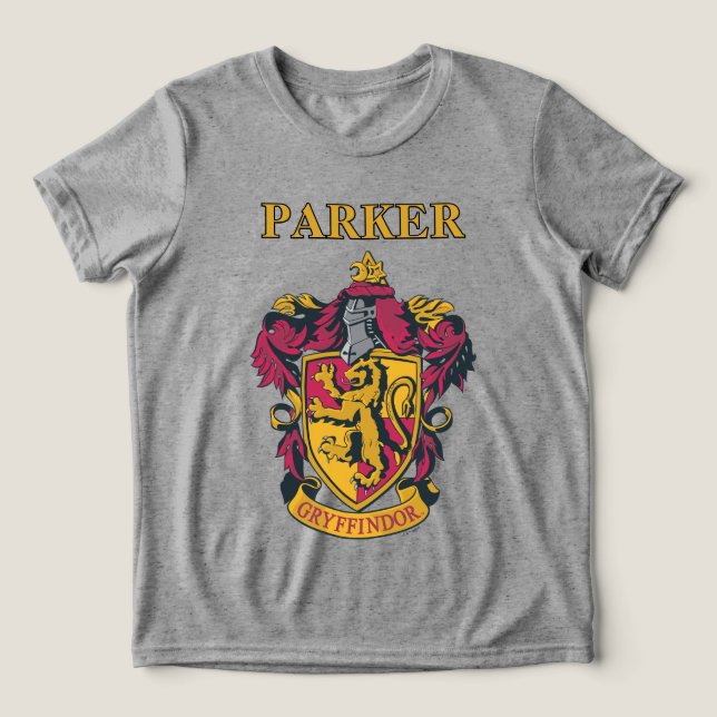 Harry Potter | Gryffindor Crest Gold and Red Tri-Blend Shirt (Design Vorderseite)