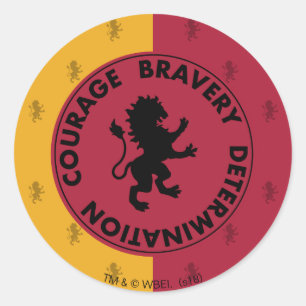 Harry Potter   GRYFFINDOR™ Haus-Merkmale Grafik Runder Aufkleber