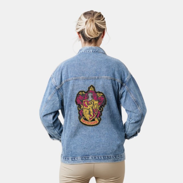 Harry Potter | Gryffindor Haus-Wappen-Patch Jeansjacke (Modell)