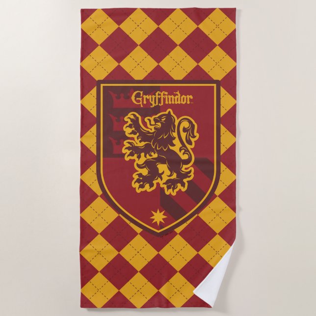 Harry Potter | Gryffindor House Pride Wappen Strandtuch (Vorderseite)