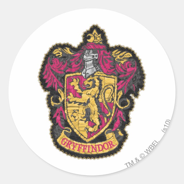 Harry Potter | Gryffindor House Wappen Runder Aufkleber (Vorderseite)