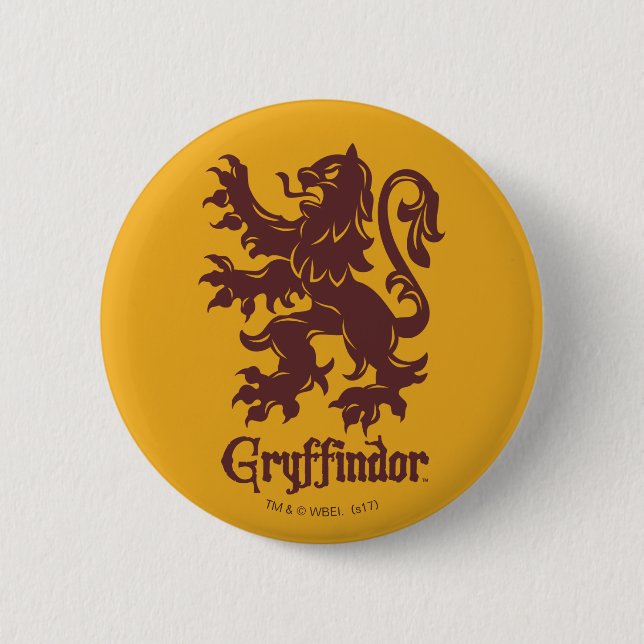 Harry Potter Gryffindor | Lion Graphic Button (Vorderseite)