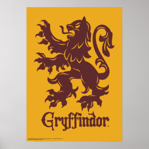Harry Potter Gryffindor   Lion Graphic Poster