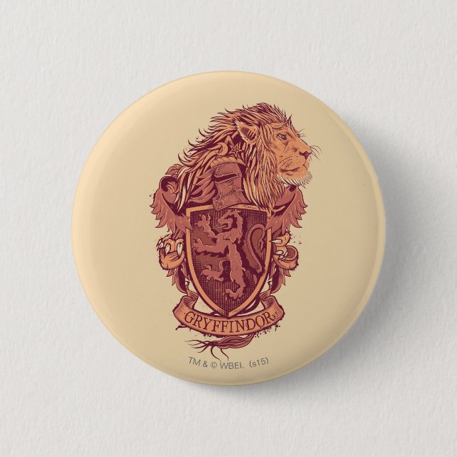 Harry Potter | Gryffindor Lion Wappen Button (Vorderseite)