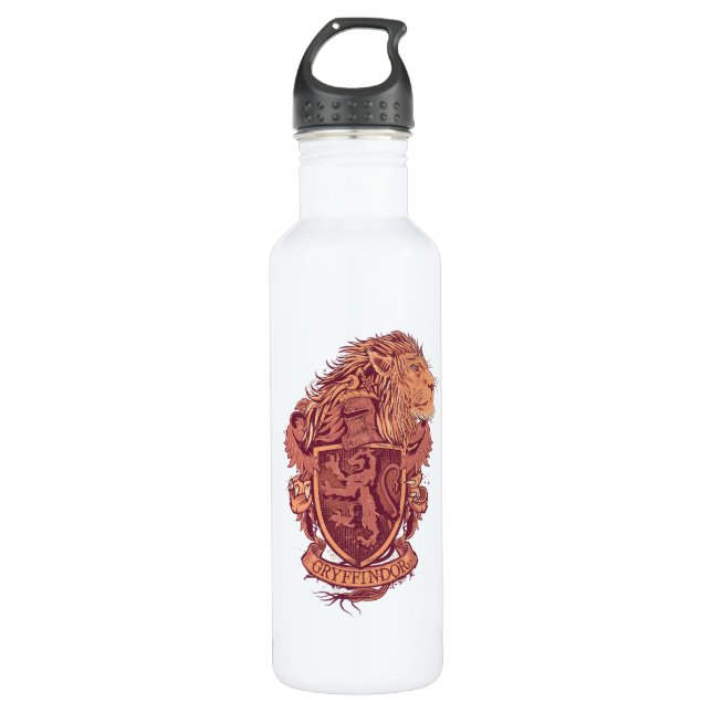 Harry Potter | Gryffindor Lion Wappen Edelstahlflasche (Vorderseite)