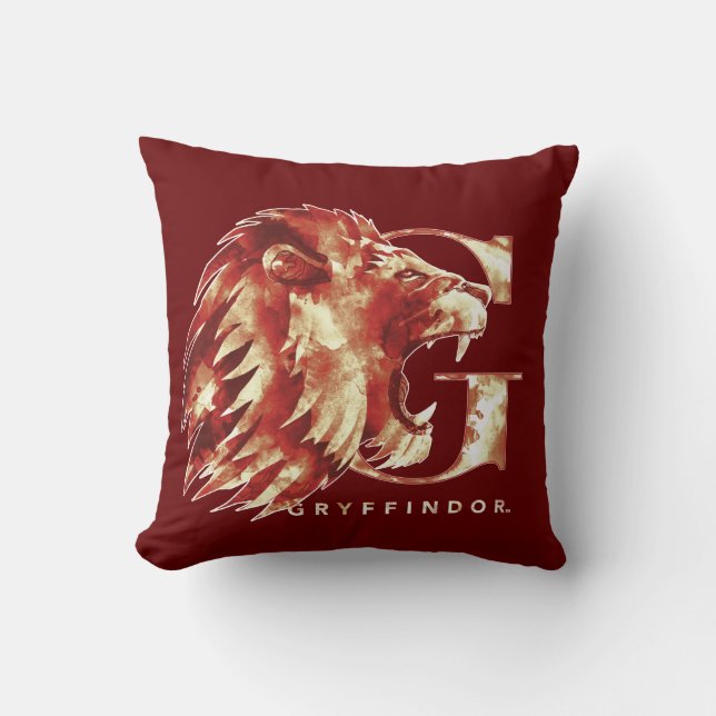 Harry Potter | GRYFFINDOR™ Lion Watercolor Kissen (Vorderseite)