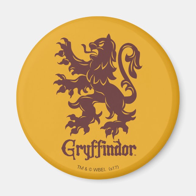 Harry Potter | Gryffindor Löwe Grafik Magnet (Vorne)