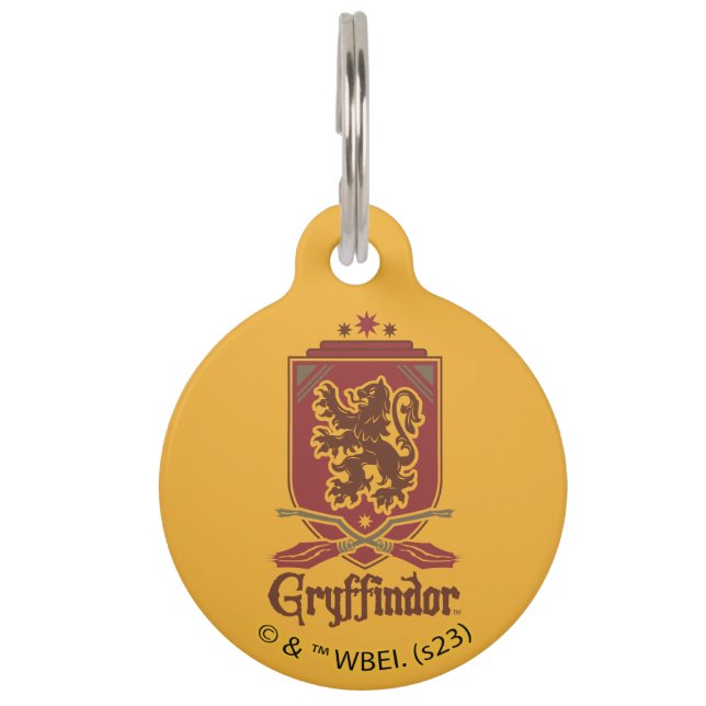 Harry Potter | Gryffindor QUIDDITCH™ Abzeichen Haustiermarke (Vorderseite)