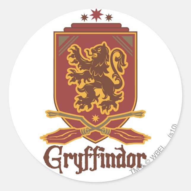 Harry Potter | Gryffindor QUIDDITCH™ Abzeichen Runder Aufkleber (Vorderseite)