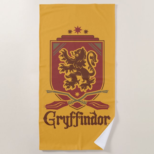 Harry Potter | Gryffindor QUIDDITCH™ Abzeichen Strandtuch (Vorderseite)