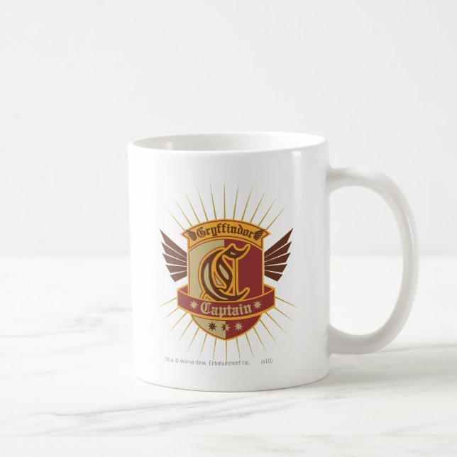 Harry Potter | Gryffindor QUIDDITCH Kapitäns-Emble Kaffeetasse (Rechts)