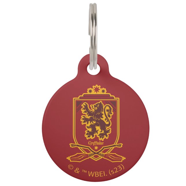 Harry Potter | Gryffindor QUIDDITCH™ Wappen Haustiermarke (Vorderseite)