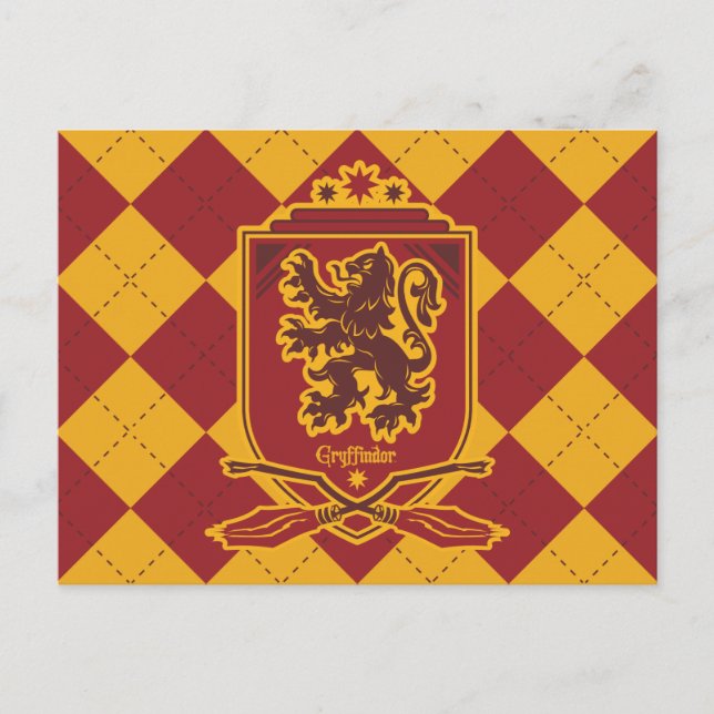 Harry Potter | Gryffindor QUIDDITCH™ Wappen Postkarte (Vorderseite)