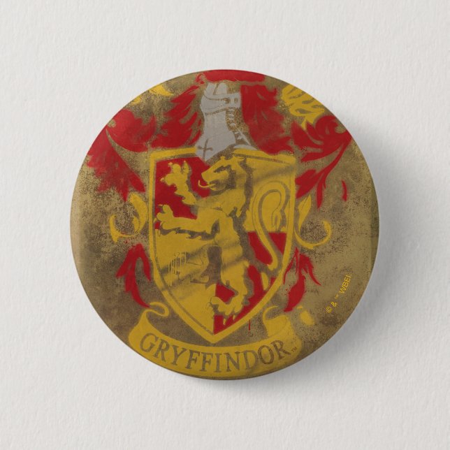 Harry Potter | Gryffindor - Retro-Hauswappen Button (Vorderseite)