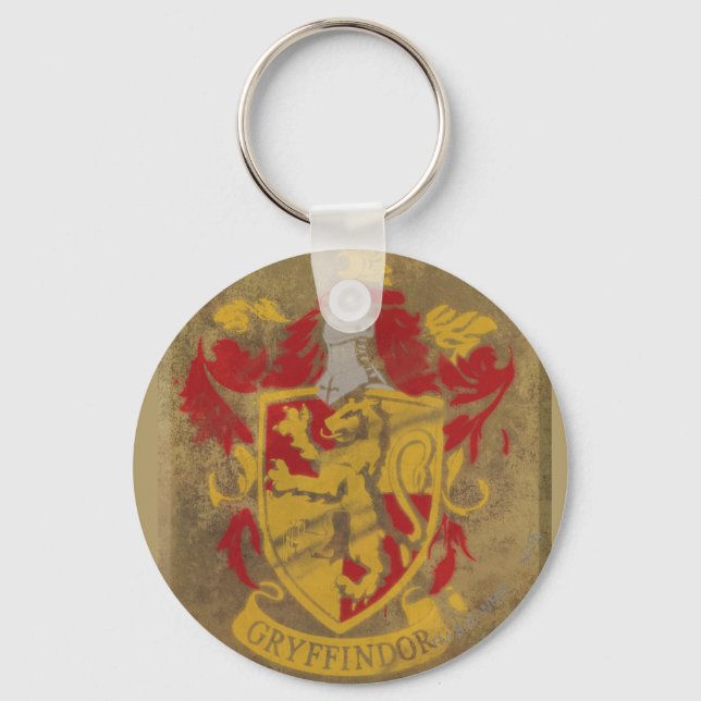 Harry Potter | Gryffindor - Retro House Wappen Schlüsselanhänger (Vorderseite)