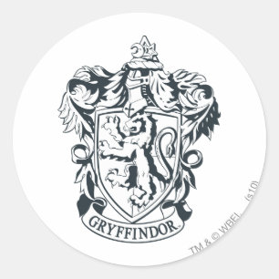 Harry Potter Gryffindor Stencil Sketch Runder Aufkleber