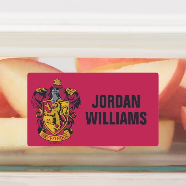 Harry Potter | Gryffindor Wappen Gold und Rot Etiketten (Befestigt)