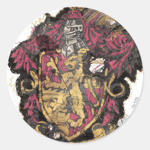 Harry Potter Gryffindor-Wappen - zerstört Runder Aufkleber