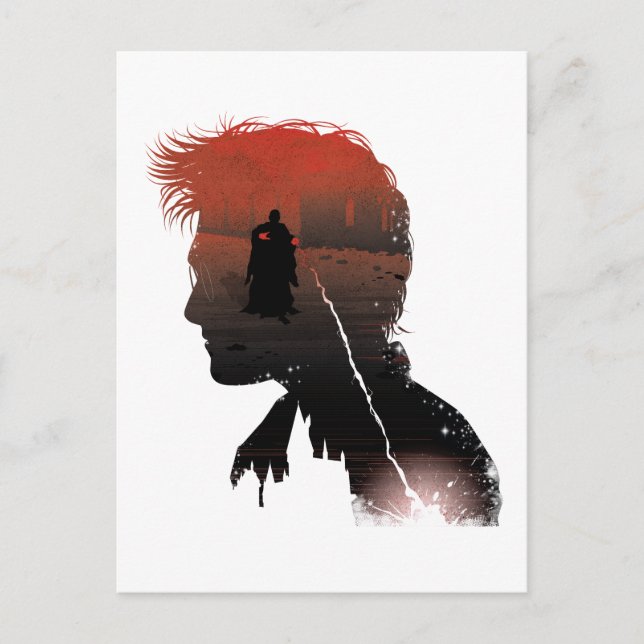 Harry Potter | Harry & Voldemort Zauberduell Postkarte (Vorderseite)