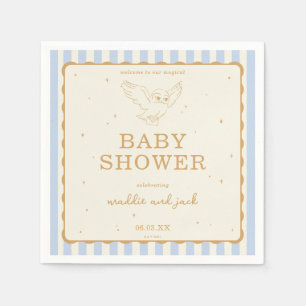 Harry Potter Hedwig Blau gestreift Baby Shower Serviette