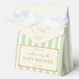 Harry Potter Hedwig Grün Gestreift Baby Shower Geschenkschachtel