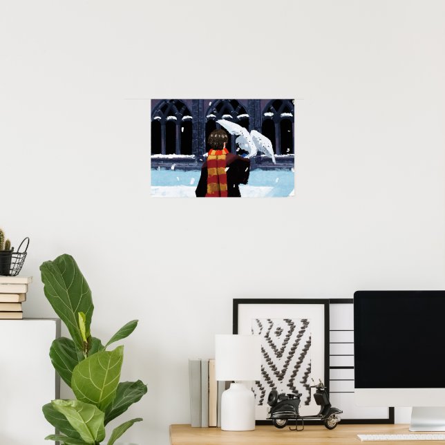 HARRY POTTER™ & Hedwig im Schnee Poster (Heimbüro)