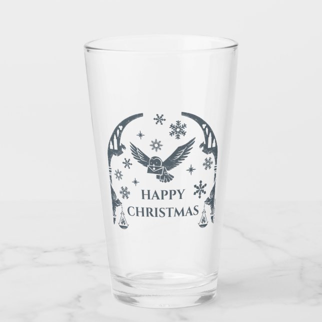 HARRY POTTER™ Hedwig liefert Urlaubsbrief Glas (Vorderseite)