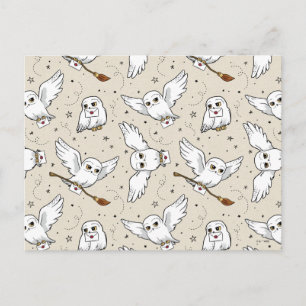 Harry Potter Hedwig-Muster Postkarte