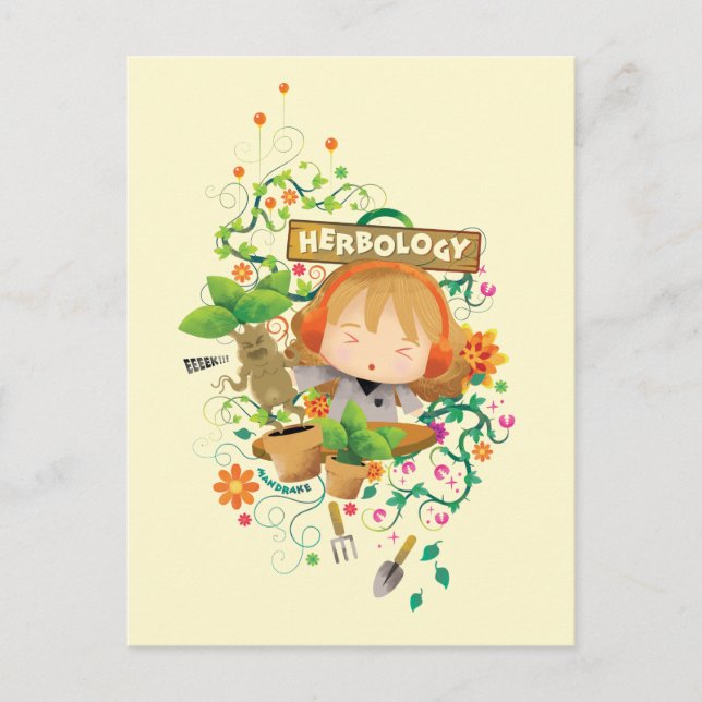 Harry Potter | Hermione Herbology Class Graphic Postkarte (Vorderseite)