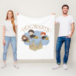 HARRY POTTER™, Hermione & Ron Fly Over HOGWARTS™ Fleecedecke