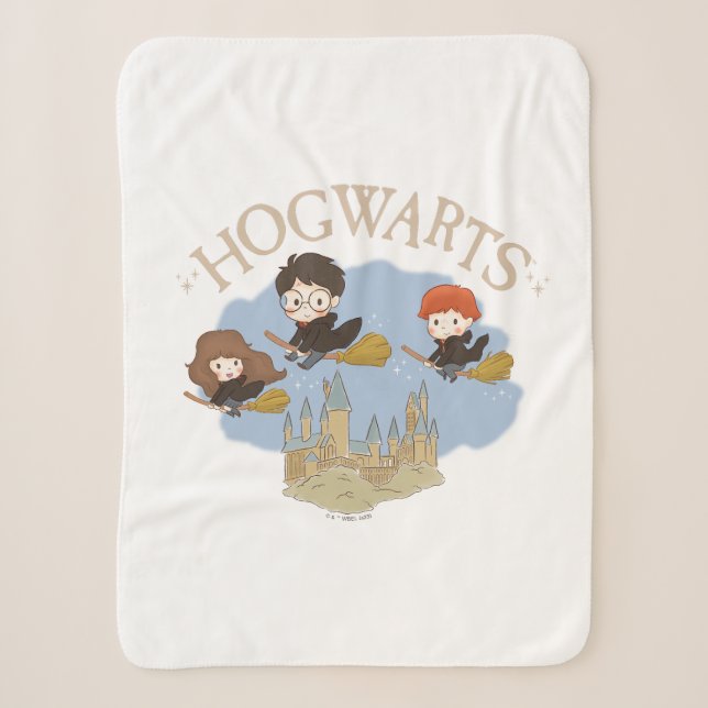 HARRY POTTER™, Hermione & Ron Fly Over HOGWARTS™ Sherpadecke (Vorderseite)