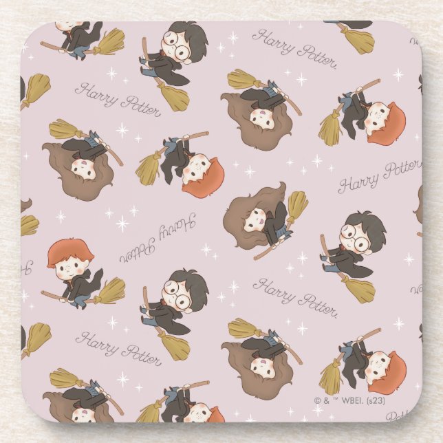 HARRY POTTER™, Hermione & Ron Flying Pattern Getränkeuntersetzer (Vorderseite)