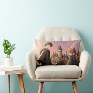 HARRY POTTER™ Hermione & Ron HOGWARTS™ Anime-Szene Lendenkissen