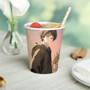 HARRY POTTER™ Hermione & Ron HOGWARTS™ Anime-Szene Pappbecher