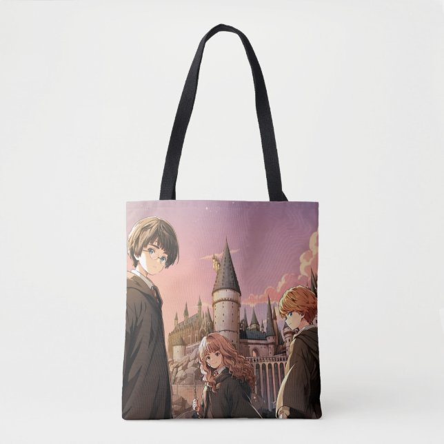 HARRY POTTER™ Hermione & Ron HOGWARTS™ Anime-Szene Tasche (Vorderseite)