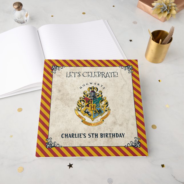 Harry Potter Hogwarts Birthday Cards & Gifts Sign Gästebuch (Vorderseite offen)